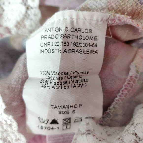 Cecilia Prado Maxi Peasant Skirt Size Small Floral Crochet Tiered Beachy Boho - Picture 12 of 12